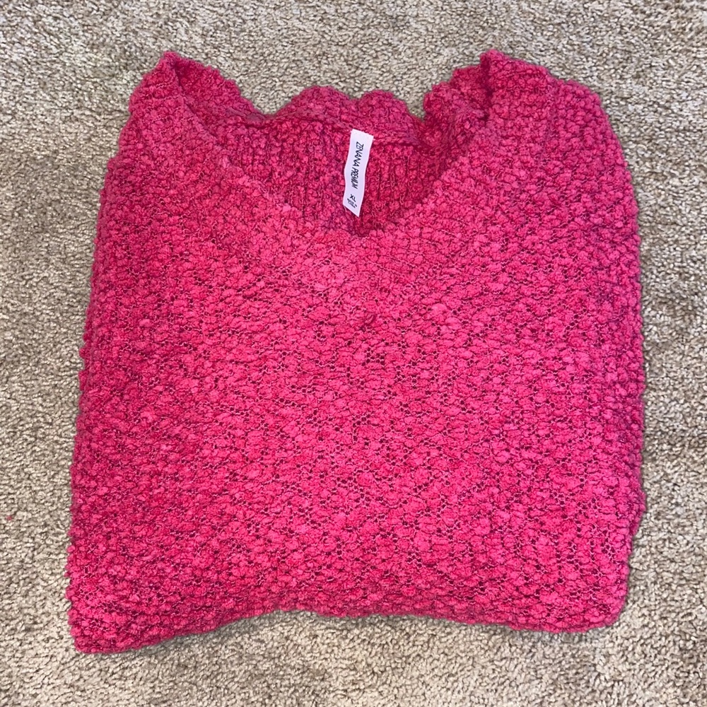 Hot pink popcorn sweater 💗✨
